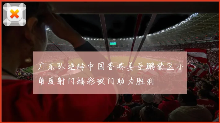 广东队逆转中国香港姜至鹏禁区小角度射门精彩破门助力胜利